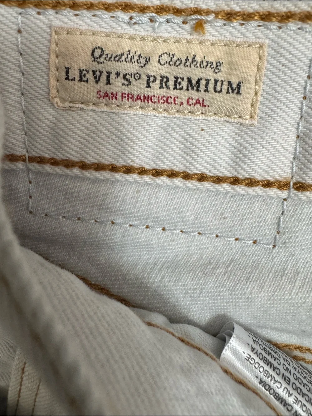 Levi's White Men's Straight Jeans - 501 Fit